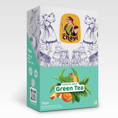 The Chayi Orange Mint Green Tea 75gm packet